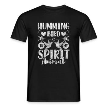 Colibris Colorés Conservation de la Nature - T-shirt homme - noir - Devant - AI Model Male 178 light (178cm)