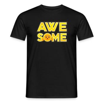 Awesome (Sonne, Kawaii, Gelb) - Männer T-Shirt - Schwarz - Vorne - AI Model Male 178 light (178cm)