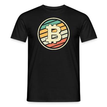 Bitcoin BTC Crypto Blockchain Münze Coin - T-shirt homme - noir - Devant - AI Model Male 178 light (178cm)
