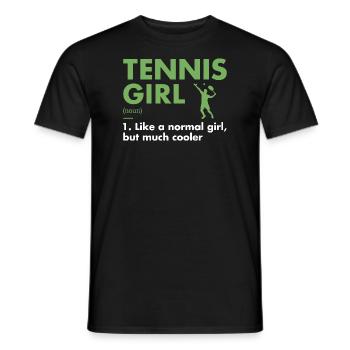 Sport Girl Définition Tennis - T-shirt homme - noir - Devant - AI Model Male 178 light (178cm)