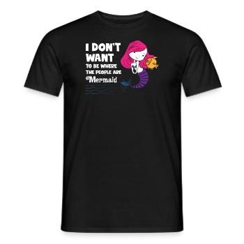 Mermaid - Männer T-Shirt - Schwarz - Vorne - AI Model Male 178 light (178cm)