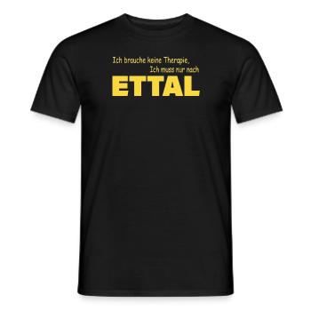 Therapie ETTAL - Männer T-Shirt - Schwarz - Vorne - AI Model Male 178 light (178cm)