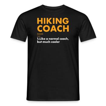 Hiker Coach Definition Hiking - Männer T-Shirt - Schwarz - Vorne - AI Model Male 178 light (178cm)