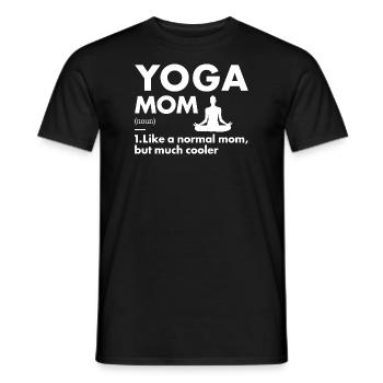 Yogi Mom Definition Yoga - Männer T-Shirt - Schwarz - Vorne - AI Model Male 178 light (178cm)