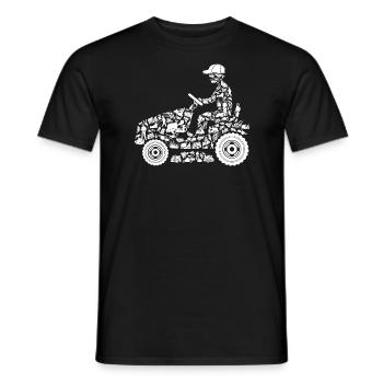 Jardinier Jardinage Jardinage Tondeuse à gazon pour homme - T-shirt homme - noir - Devant - AI Model Male 178 light (178cm)
