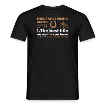 Rider Auntie Definition Endurance Riding - Männer T-Shirt - Schwarz - Vorne - AI Model Male 178 light (178cm)