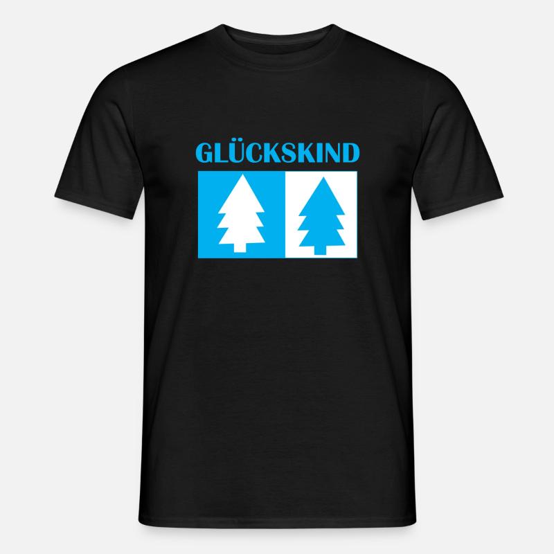 Glückskind - Männer T-Shirt - Schwarz