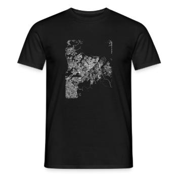 Plan et rues de la ville d'Ananindeua - T-shirt homme - noir - Devant - AI Model Male 178 light (178cm)