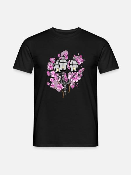 Cherry Blossom Lantern - Men's T-Shirt - black