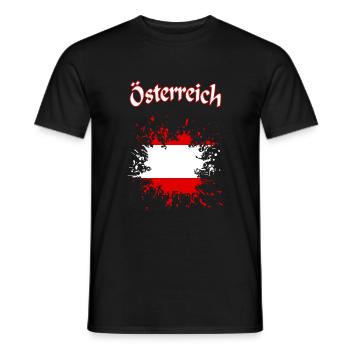Österreich - Männer T-Shirt - Schwarz - Vorne - AI Model Male 178 light (178cm)