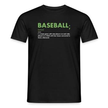 Sports Définition Baseball - T-shirt homme - noir - Devant - AI Model Male 178 light (178cm)