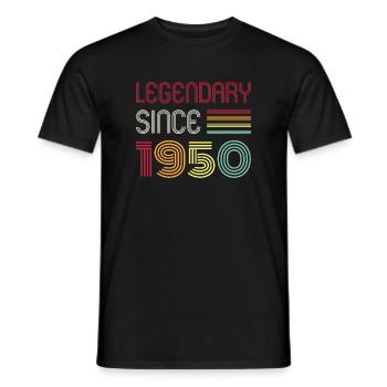 Birthday Legendary Since 1950 - Men's T-Shirt - black - Front - AI Model Male 178 light (178cm)