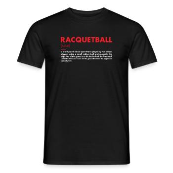 Définition du sport Racquetball - T-shirt homme - noir - Devant - AI Model Male 178 light (178cm)
