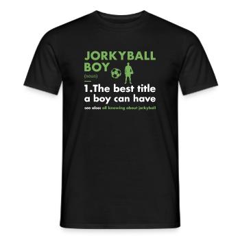 Sport Boy Definition Jorkyball - Men's T-Shirt - black - Front - AI Model Male 178 light (178cm)