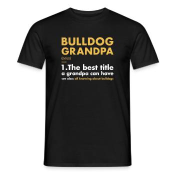 Définition de grand-père bouledogue - T-shirt homme - noir - Devant - AI Model Male 178 light (178cm)