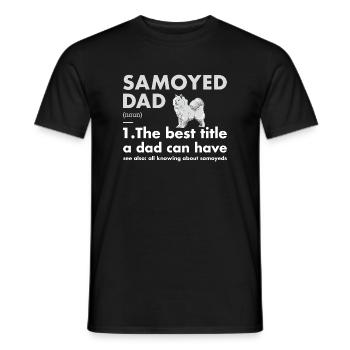 Définition du père Samoyède - T-shirt homme - noir - Devant - AI Model Male 178 light (178cm)