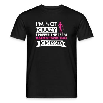 Baton Twirler Je ne suis pas fou Baton Twirling - T-shirt homme - noir - Devant - AI Model Male 178 light (178cm)