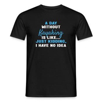 Kayakiste Une journée sans kayak - T-shirt homme - noir - Devant - AI Model Male 178 light (178cm)