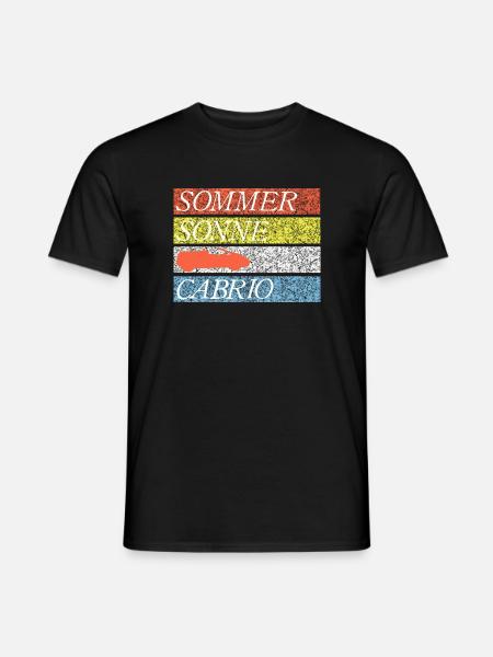 sommer sonne cabrio - Männer T-Shirt - Schwarz
