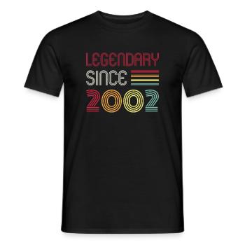 Birthday Legendary Since 2002 - Men's T-Shirt - black - Front - AI Model Male 178 light (178cm)