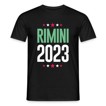 Rimini 2023 - Männer T-Shirt - Schwarz - Vorne - AI Model Male 178 light (178cm)