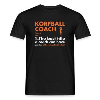 Sport Coach Definition Korfball - Men's T-Shirt - black - Front - AI Model Male 178 light (178cm)