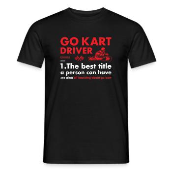 Sport Driver Definition Go Kart - Männer T-Shirt - Schwarz - Vorne - AI Model Male 178 light (178cm)