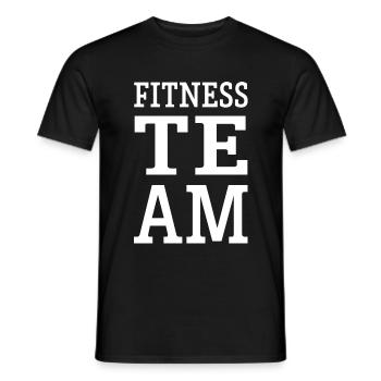 Entraînement de gym de l’équipe de remise en forme - T-shirt homme - noir - Devant - AI Model Male 178 light (178cm)
