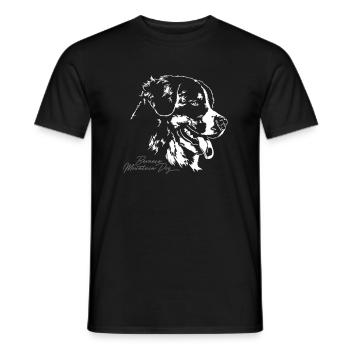 BERNESE MOUNTAIN DOG Portrait Wilsigns - T-shirt homme - noir - Devant - AI Model Male 178 light (178cm)