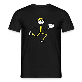Briefträger - Männer T-Shirt - Schwarz - Vorne - AI Model Male 178 light (178cm)