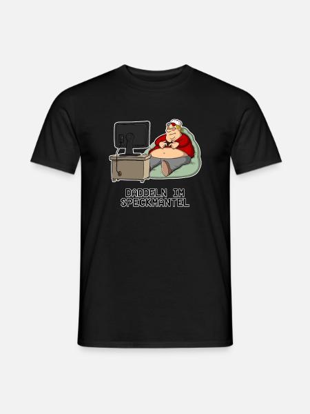 Daddeln im Speckmantel - Männer T-Shirt - Schwarz