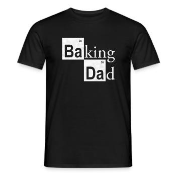 Faire cuire au four papa - T-shirt homme - noir - Devant - AI Model Male 178 light (178cm)