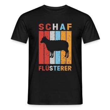 Schaf Flüsterer Schafe Schafbock Lamm Schäfer - Männer T-Shirt - Schwarz - Vorne - AI Model Male 178 light (178cm)