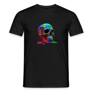 Totenkopf Outfit - Männer T-Shirt - Schwarz - Vorne - AI Model Male 178 light (178cm)