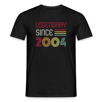 Birthday Legendary Since 2004 - Männer T-Shirt - Schwarz - Vorne - AI Model Male 178 light (178cm)