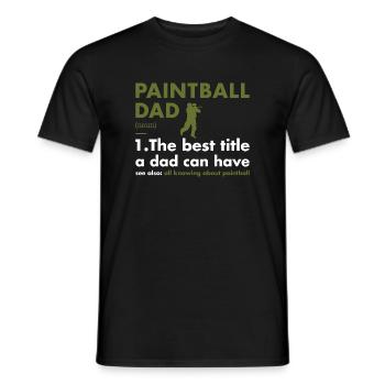 Sport Dad Définition Paintball - T-shirt homme - noir - Devant - AI Model Male 178 light (178cm)