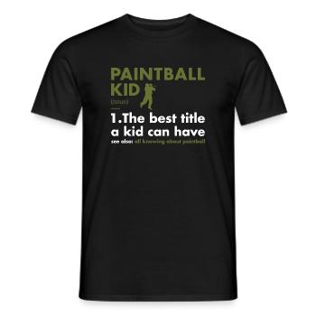 Sport Kid Définition Paintball - T-shirt homme - noir - Devant - AI Model Male 178 light (178cm)