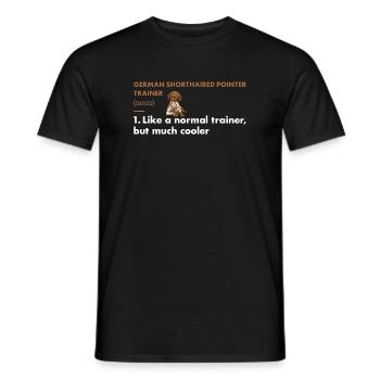 German Shorthaired Pointer Trainer Definition - Men's T-Shirt - black - Front - AI Model Male 178 light (178cm)