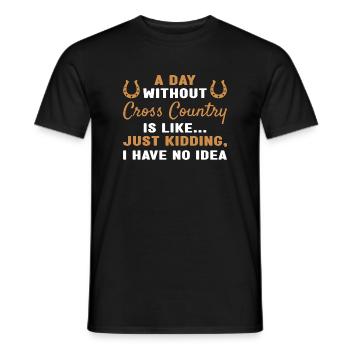 Rider A Day Without Cross Country - Men's T-Shirt - black - Front - AI Model Male 178 light (178cm)