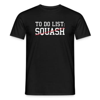 Sport To Do List Squash - Men's T-Shirt - black - Front - AI Model Male 178 light (178cm)