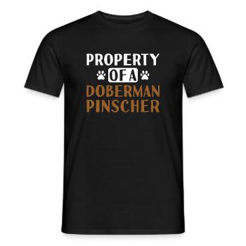 Propriété D’Un Doberman Pinscher - T-shirt homme - noir - Devant - AI Model Male 178 light (178cm)