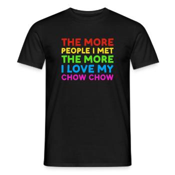 Les gens que j’ai rencontrés J’aime Chow Chow - T-shirt homme - noir - Devant - AI Model Male 178 light (178cm)