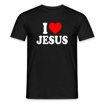 I love jesus - Männer T-Shirt - Schwarz - Vorne - AI Model Male 178 light (178cm)