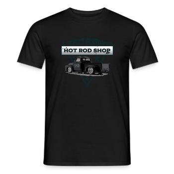 Street Customs Hot Rod Shop - T-shirt homme - noir - Devant - AI Model Male 178 light (178cm)