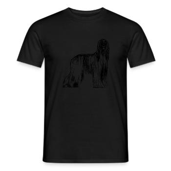 Afghane Afghanischer Windhund Design Geschenkidee - Männer T-Shirt - Schwarz - Vorne - AI Model Male 178 light (178cm)