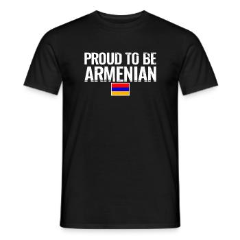 Proud To Be Armenian Armenien Armenische Flagge - Männer T-Shirt - Schwarz - Vorne - AI Model Male 178 light (178cm)