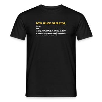 Tow Truck Operator Definition Tow Truck Operator - Männer T-Shirt - Schwarz - Vorne - AI Model Male 178 light (178cm)