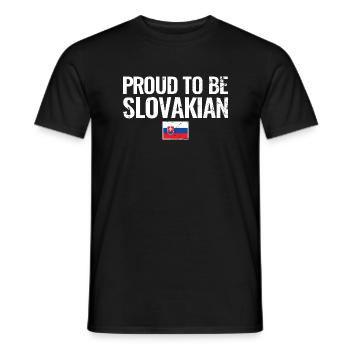 Proud To Be Slovakian Slovakia Slovak Slovak - Men's T-Shirt - black - Front - AI Model Male 178 light (178cm)