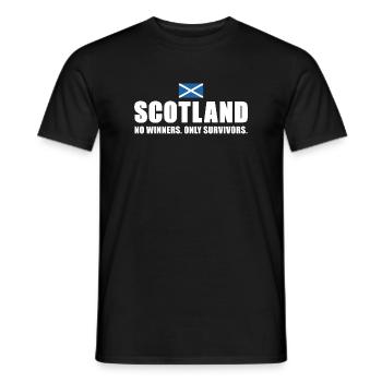 Ecosse Pas de vainqueurs seulement des survivants Ecosse Rugby - T-shirt homme - noir - Devant - AI Model Male 178 light (178cm)