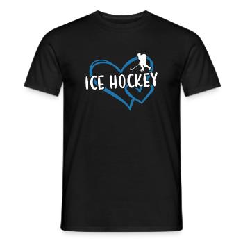 Sport Heart Ice Hockey - Männer T-Shirt - Schwarz - Vorne - AI Model Male 178 light (178cm)